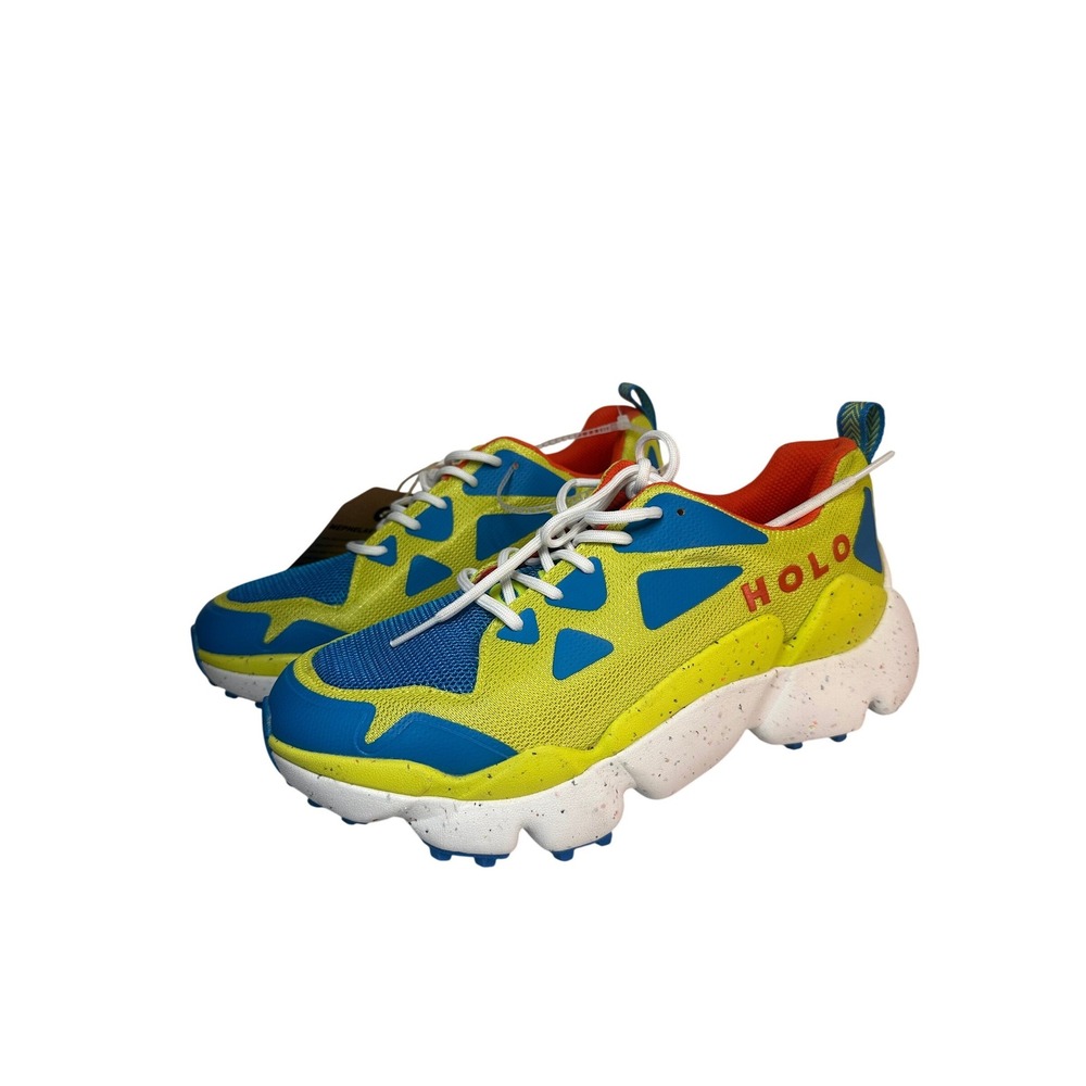 HOLO Footwear Nephelae Womens 9.5 Yellow Blue Sustainable Sneakers‎ HW511017 NEW
